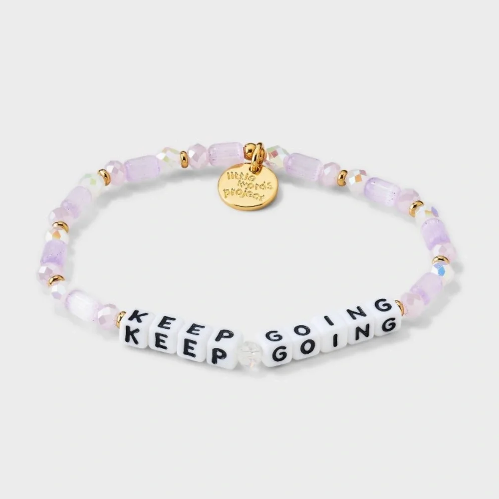 New Keep Going Little Words Project Bracelet S/M - Picture 2 of 3